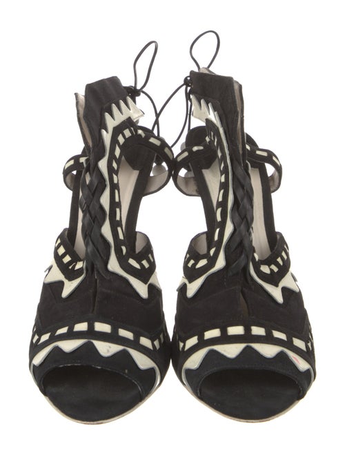 Sophia Webster Suede Printed Sandals