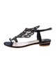 Sophia Webster Satin Printed T-Strap Sandals