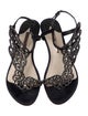 Sophia Webster Satin Printed T-Strap Sandals