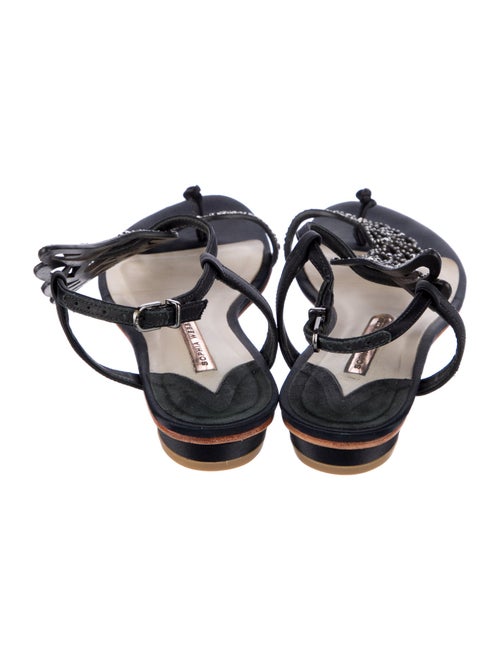 Sophia Webster Satin Printed T-Strap Sandals