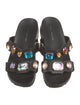 Sophia Webster Leather Crystal Embellishments Slides