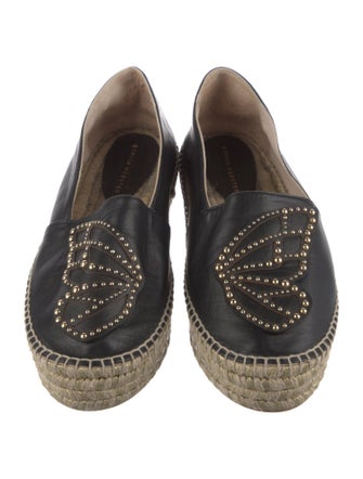 Sophia Webster Leather Whipstitch Trim Espadrilles