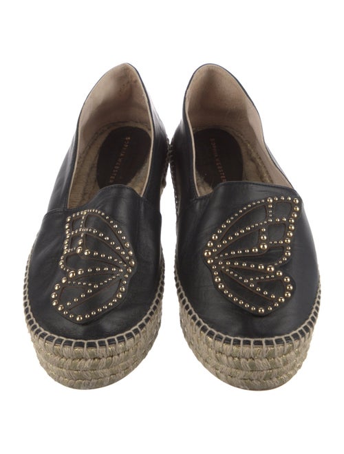 Sophia Webster Leather Whipstitch Trim Espadrilles