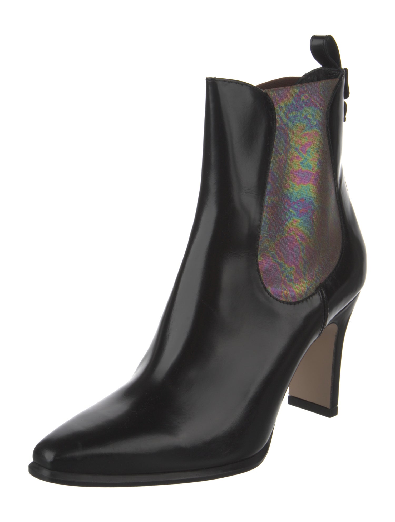 Sophia Webster Leather Colorblock Pattern Chelsea Boots