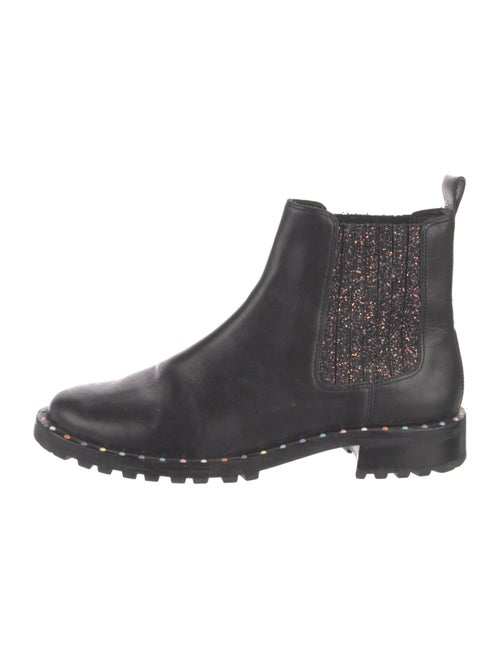 Sophia Webster Leather Glitter Accents Chelsea Boots