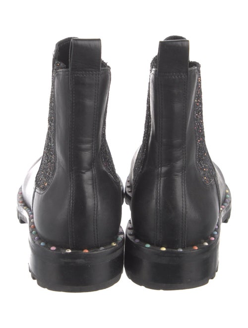 Sophia Webster Leather Glitter Accents Chelsea Boots