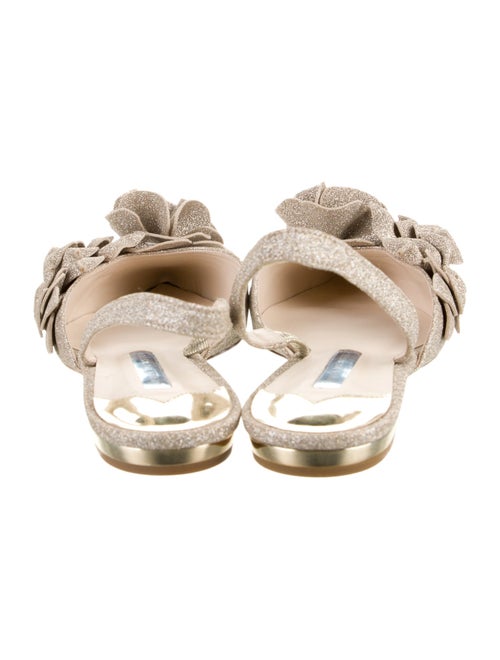 Sophia Webster Suede Glitter Accents Slingback Flats