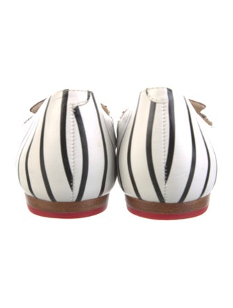 Sophia Webster Leather Striped Ballet Flats