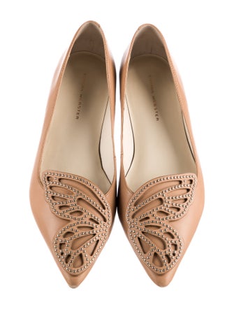 Sophia Webster Leather Studded Accents Ballet Flats