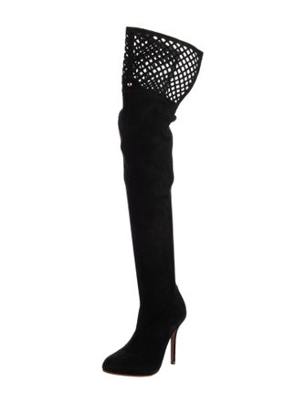 Sophia Webster Suede Lasercut Accents Boots