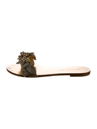 Sophia Webster Leather Crystal Embellishments Flats
