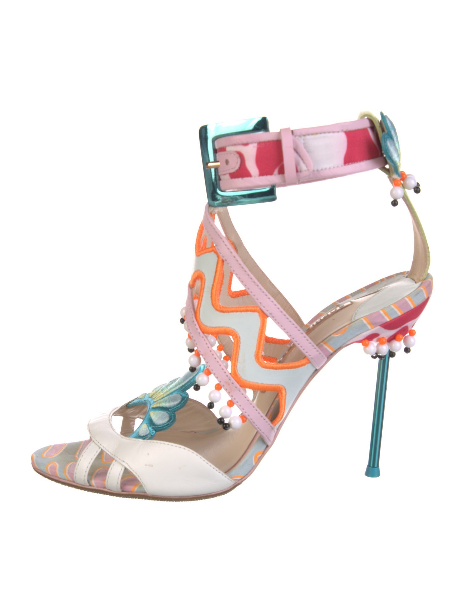 Sophia Webster Leather Printed Sandals