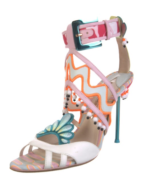 Sophia Webster Leather Printed Sandals