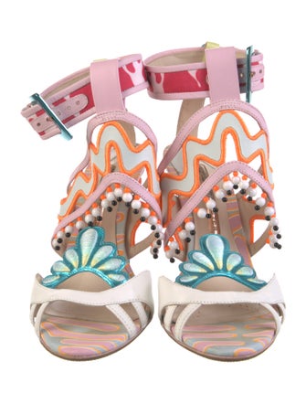 Sophia Webster Leather Printed Sandals