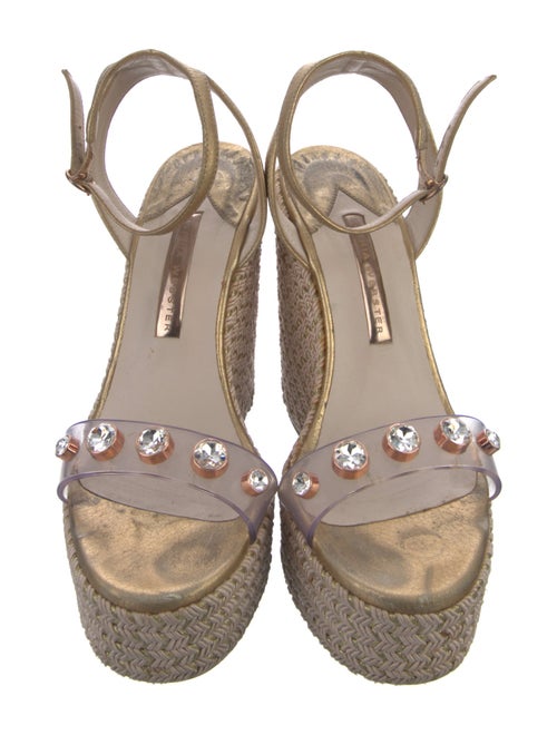 Sophia Webster Leather Crystal Embellishments Espadrilles