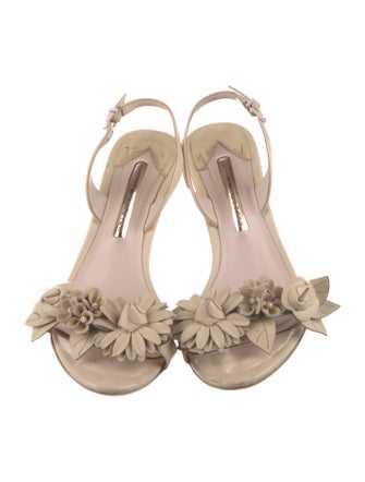 Sophia Webster Leather Beaded Accents T-Strap Sandals