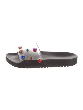 Sophia Webster Rubber Crystal Embellishments Slides