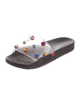 Sophia Webster Rubber Crystal Embellishments Slides