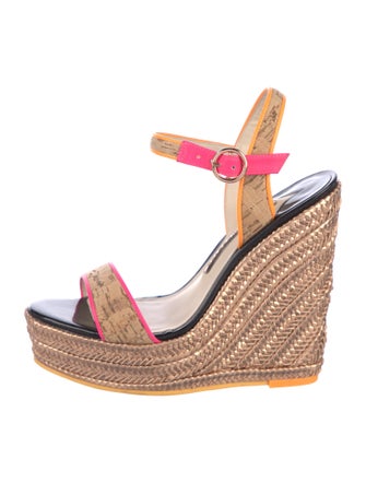 Sophia Webster Leather Printed Espadrilles