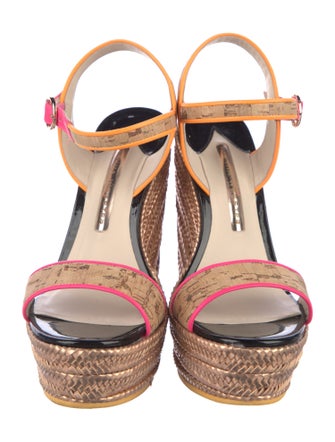 Sophia Webster Leather Printed Espadrilles