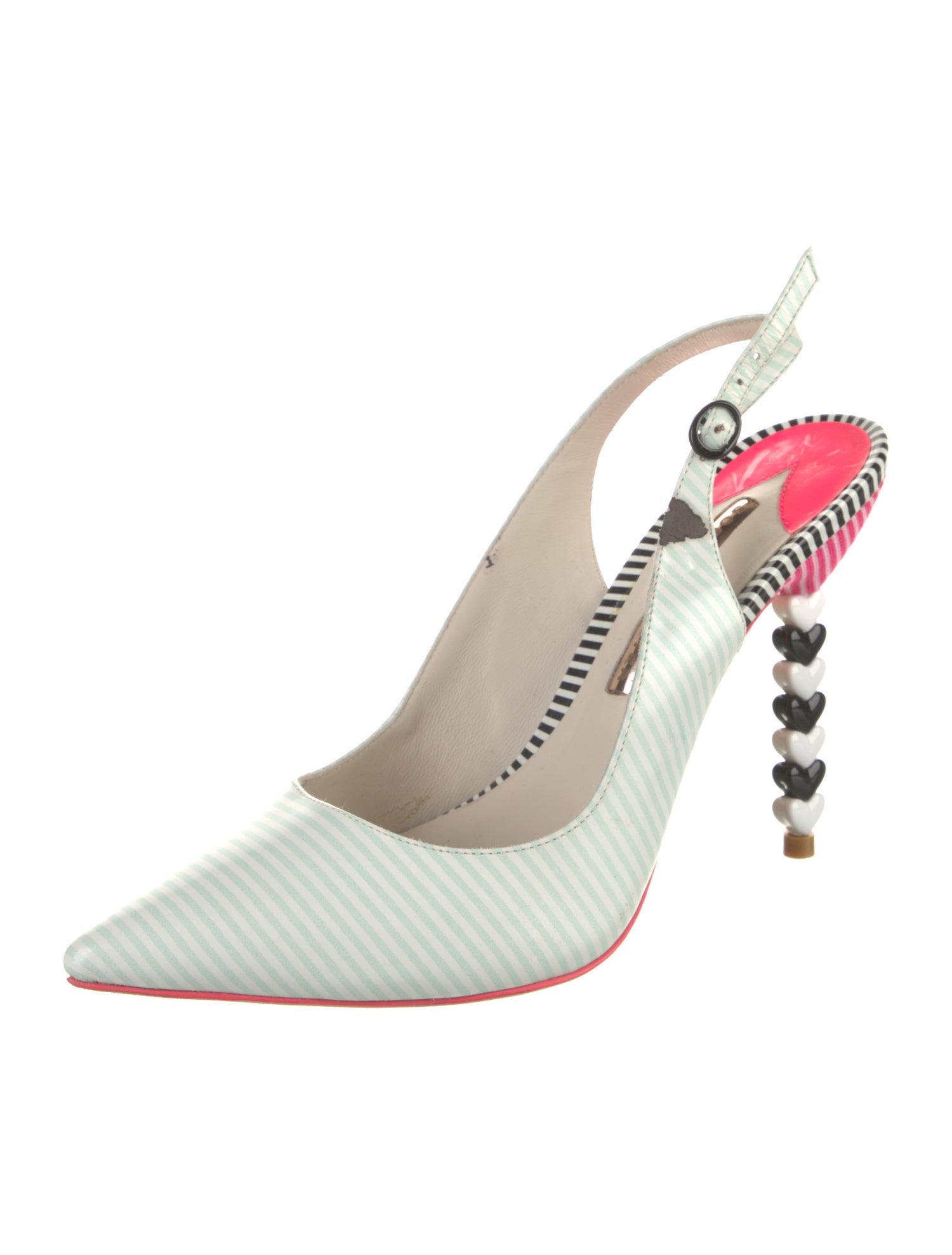 Sophia Webster Leather Printed Slingback Pumps