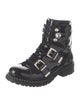 Sophia Webster Patent Leather Crystal Embellishments Combat Boots