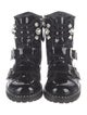 Sophia Webster Patent Leather Crystal Embellishments Combat Boots
