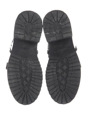 Sophia Webster Patent Leather Crystal Embellishments Combat Boots