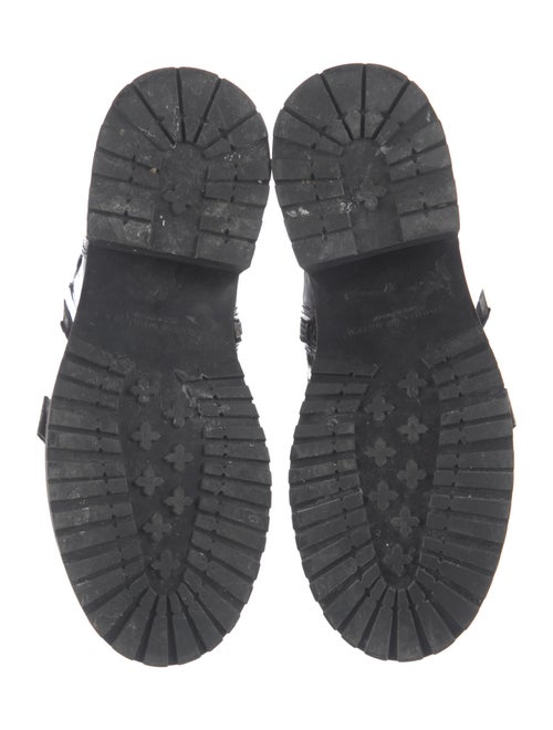 Sophia Webster Patent Leather Crystal Embellishments Combat Boots