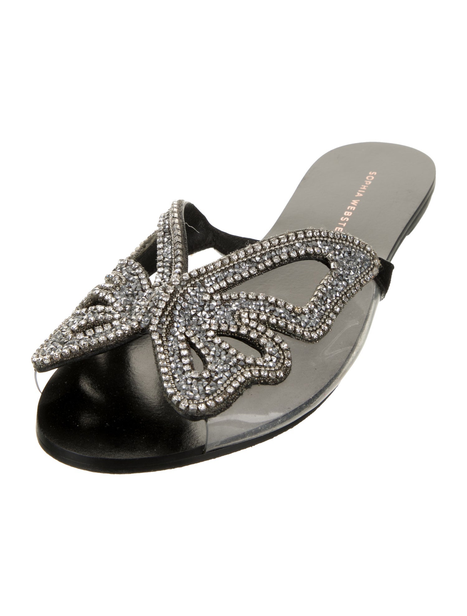 Sophia Webster PVC Crystal Embellishments Slides