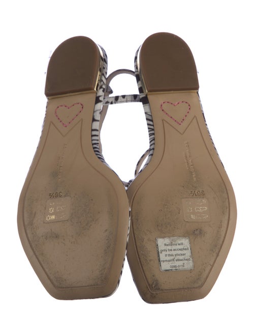 Sophia Webster Satin Printed T-Strap Sandals