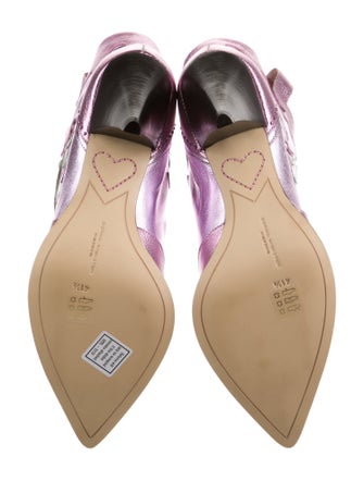 Sophia Webster Leather Colorblock Pattern Boots