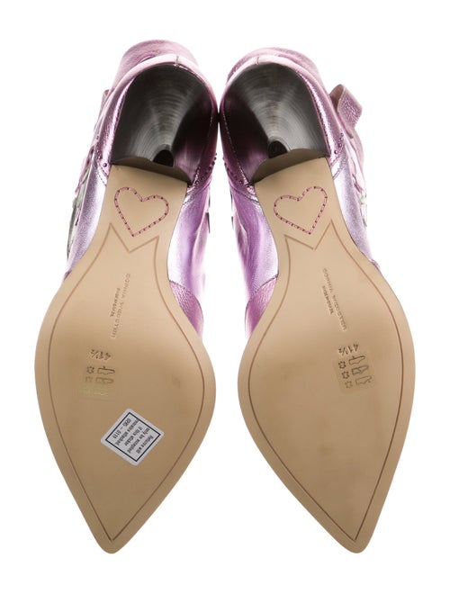 Sophia Webster Leather Colorblock Pattern Boots