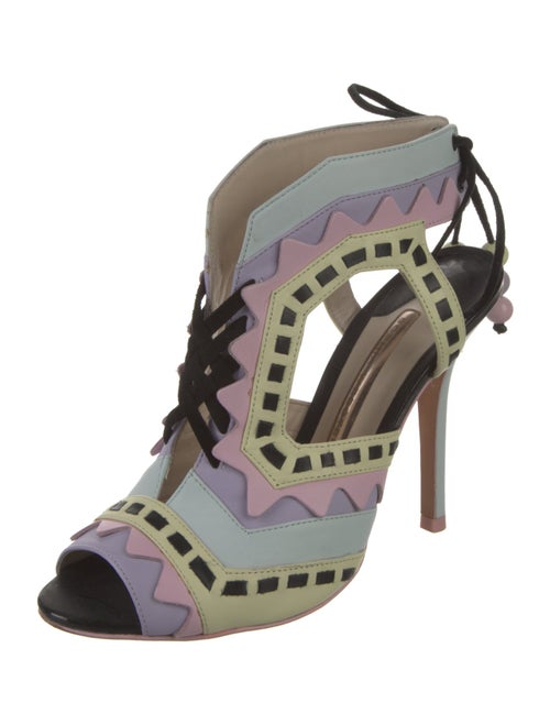 Sophia Webster Leather Colorblock Pattern Sandals