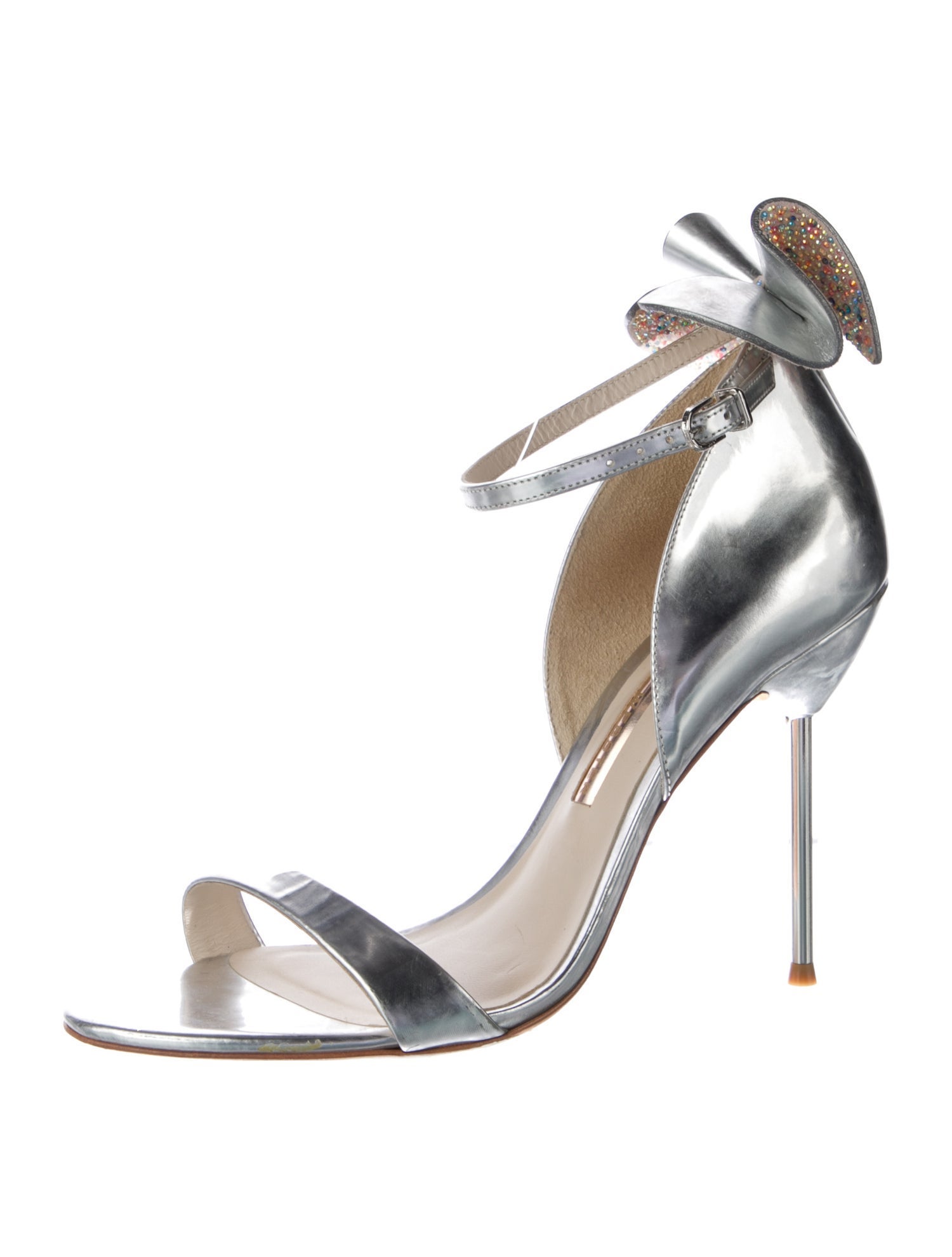 Sophia Webster Patent Leather Crystal Embellishments Sandals
