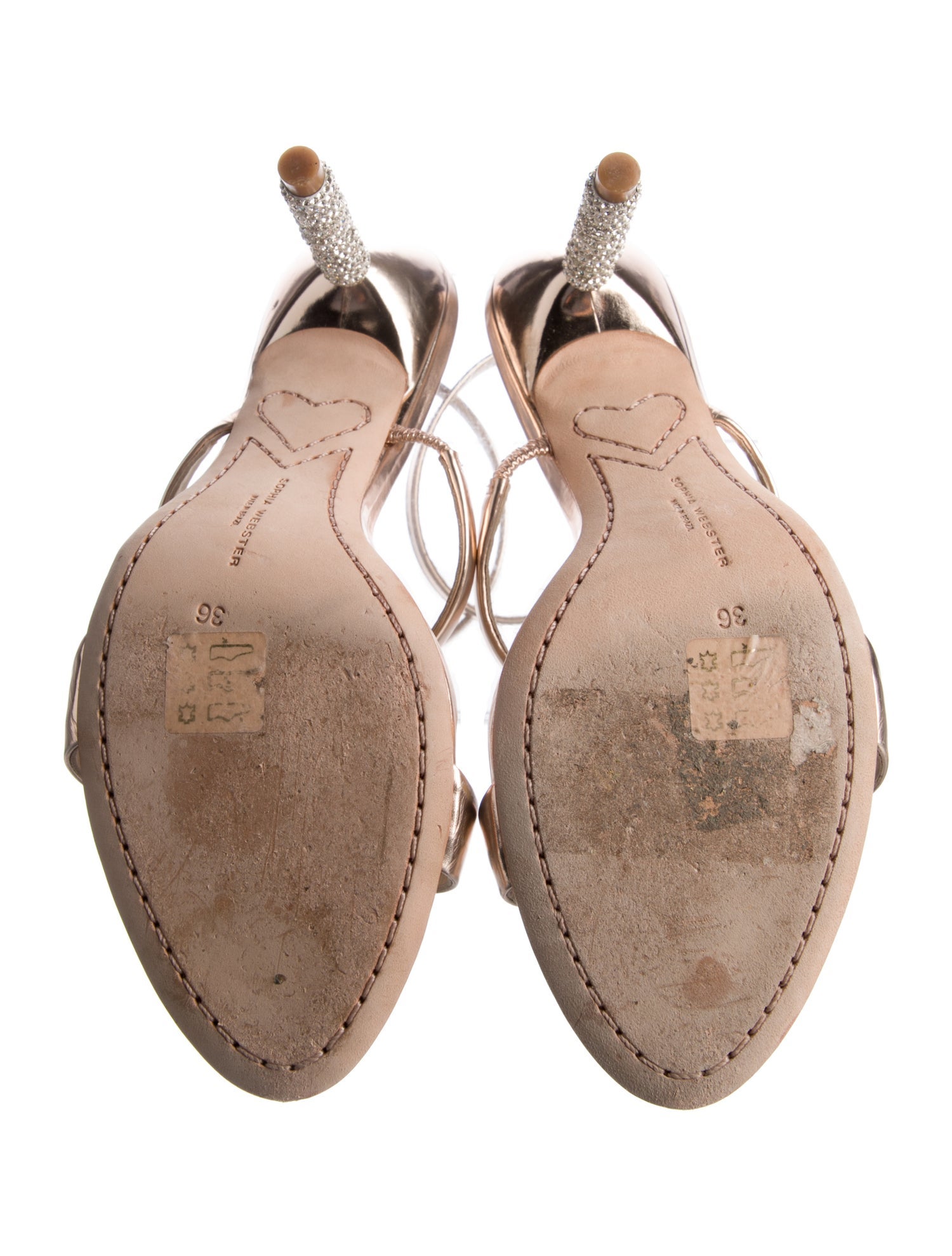 Sophia Webster Leather Crystal Embellishments Sandals