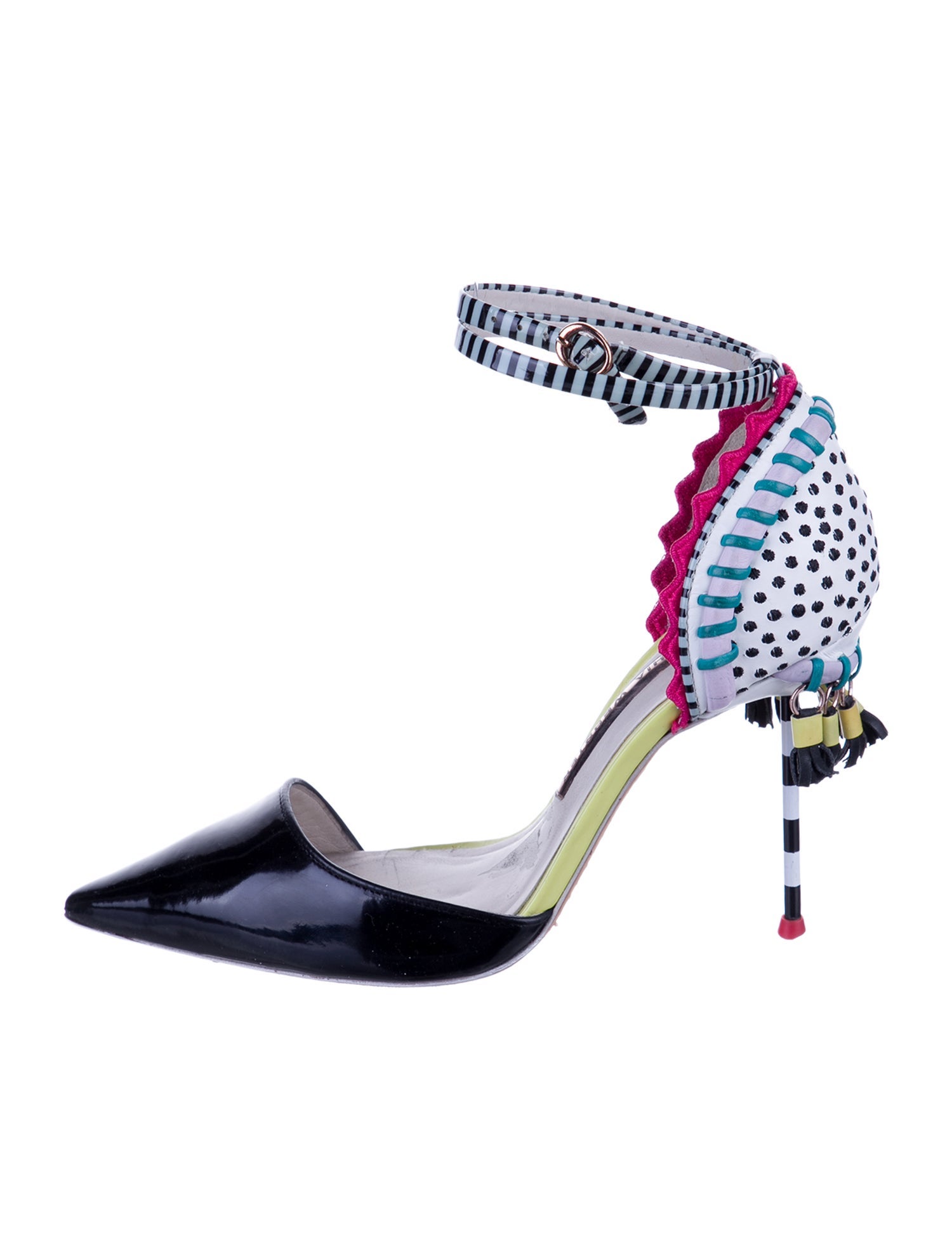 Sophia Webster Leather Printed D'Orsay Pumps