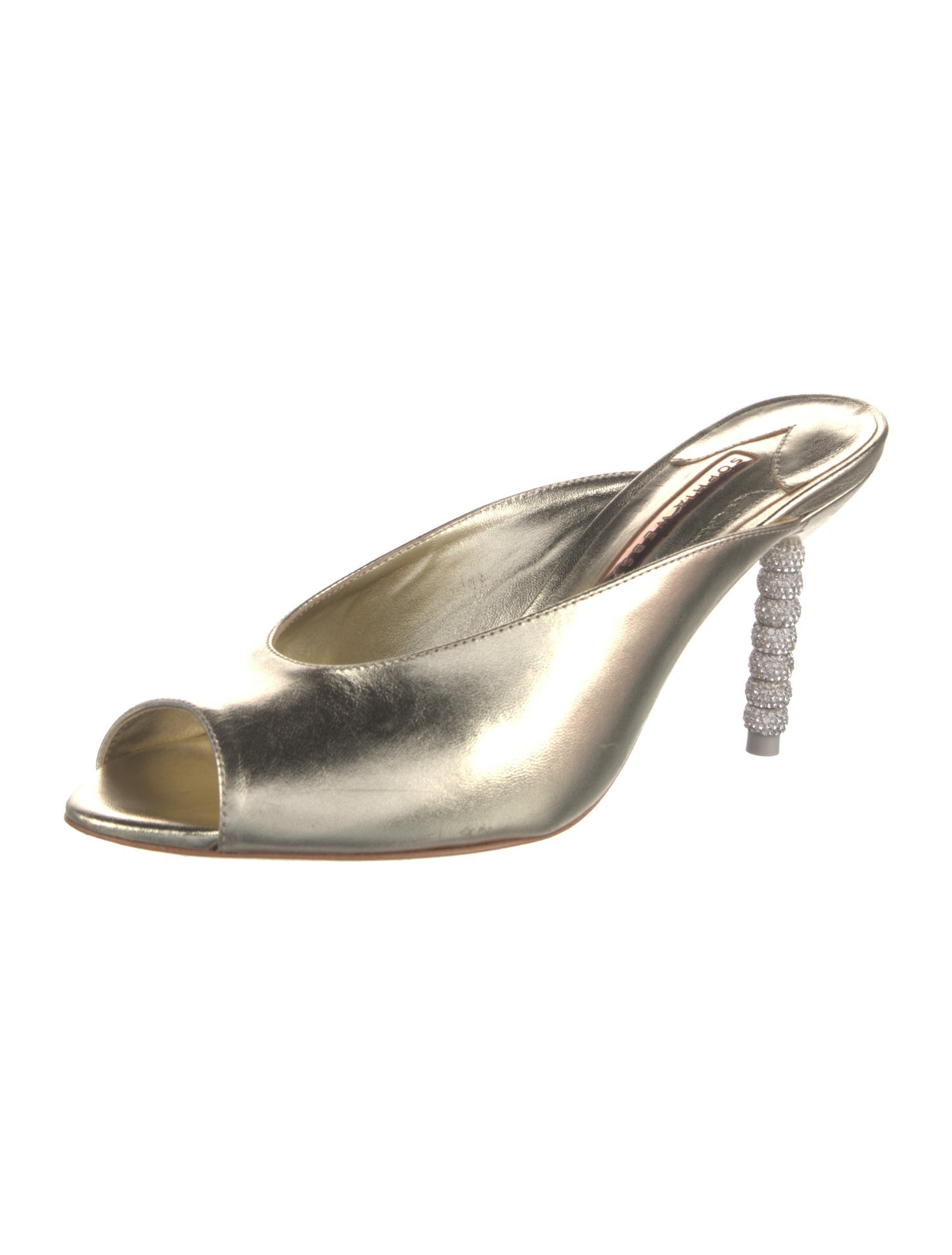 Sophia Webster Leather Crystal Embellishments Mules