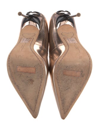 Sophia Webster Patent Leather Embroidered Accent Pumps