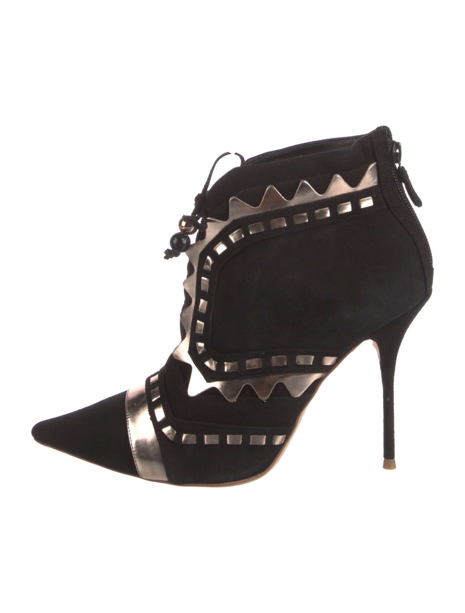 Sophia Webster Suede Colorblock Pattern Pumps