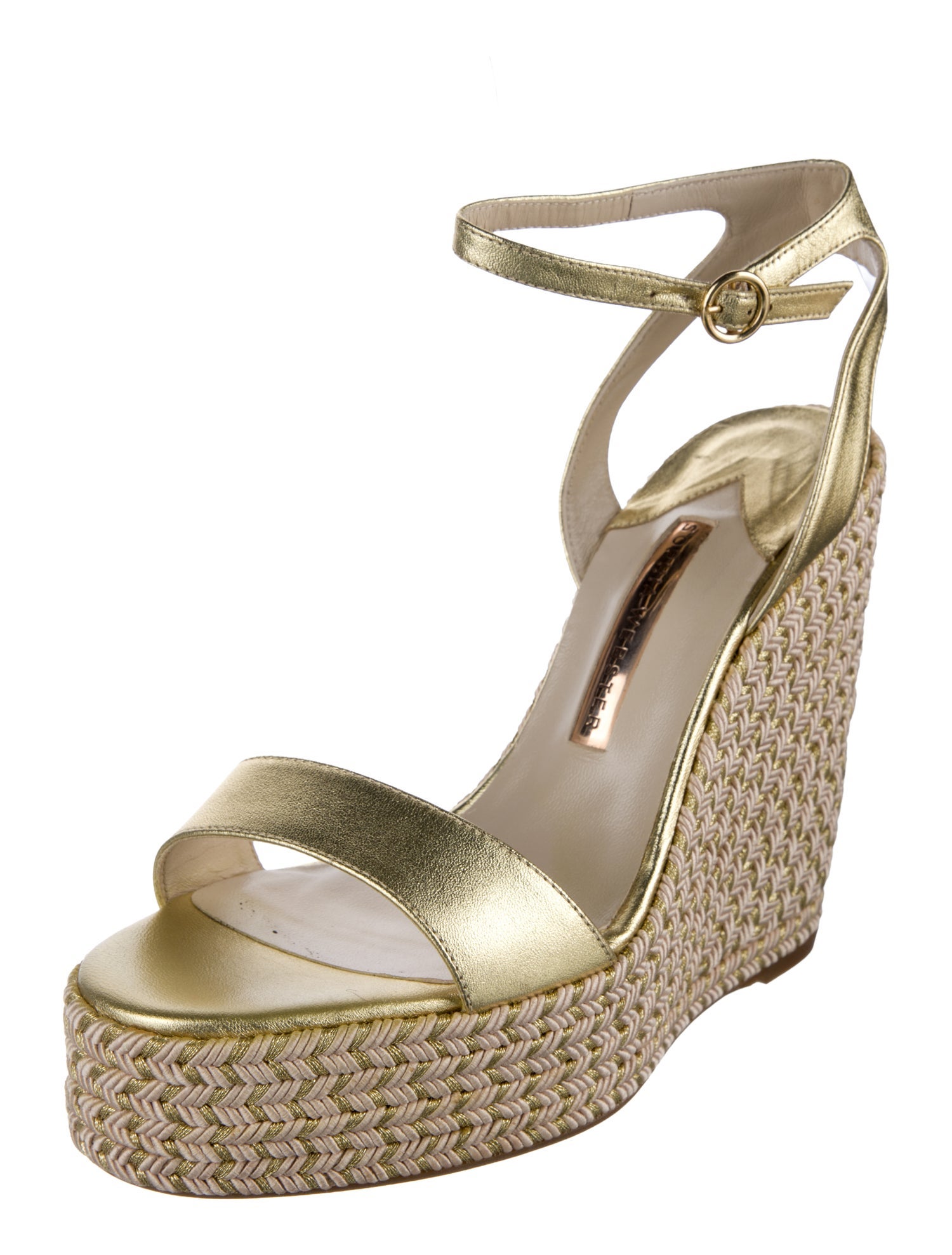 Sophia Webster Leather Crystal Embellishments Espadrilles