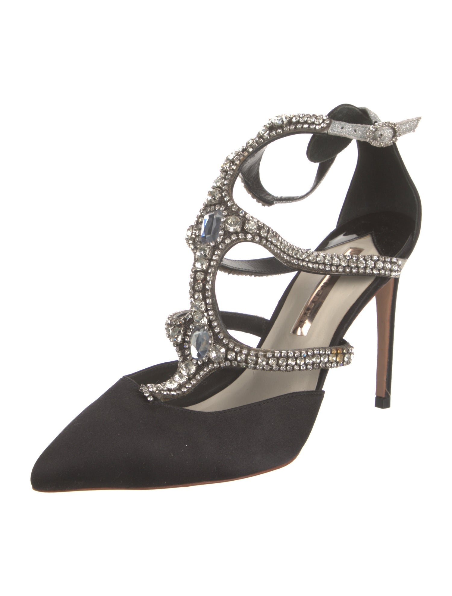 Sophia Webster Satin T-Strap Pumps