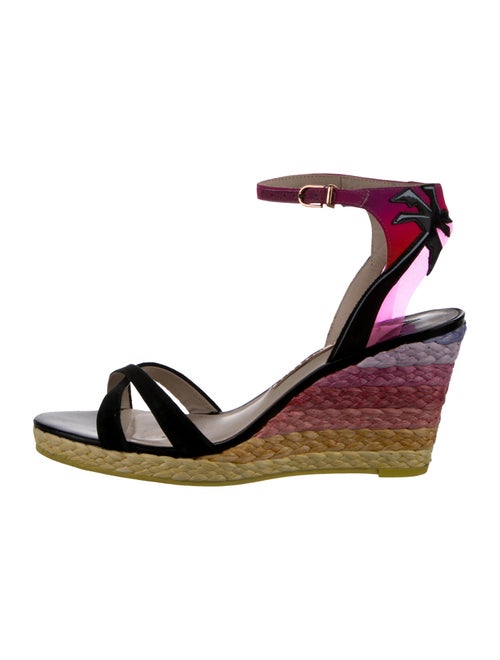 Sophia Webster Suede Colorblock Pattern Espadrilles