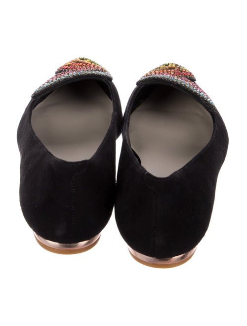Sophia Webster Suede Crystal Embellishments Flats