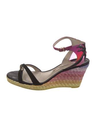 Sophia Webster Suede Tie-Dye Print Espadrilles