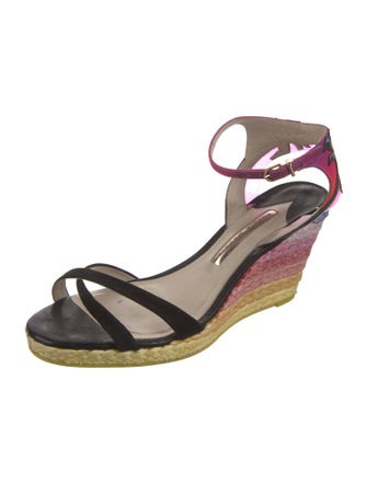 Sophia Webster Suede Tie-Dye Print Espadrilles