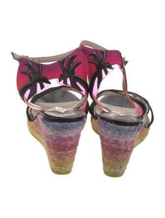 Sophia Webster Suede Tie-Dye Print Espadrilles