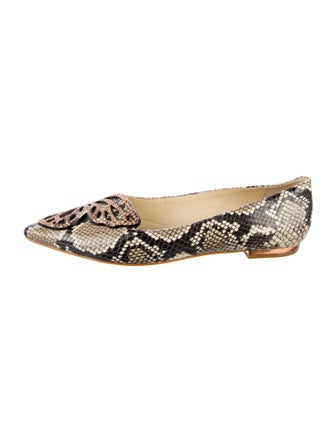 Sophia Webster Leather Animal Print Flats
