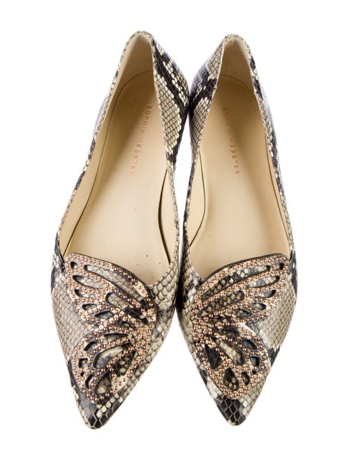 Sophia Webster Leather Animal Print Flats