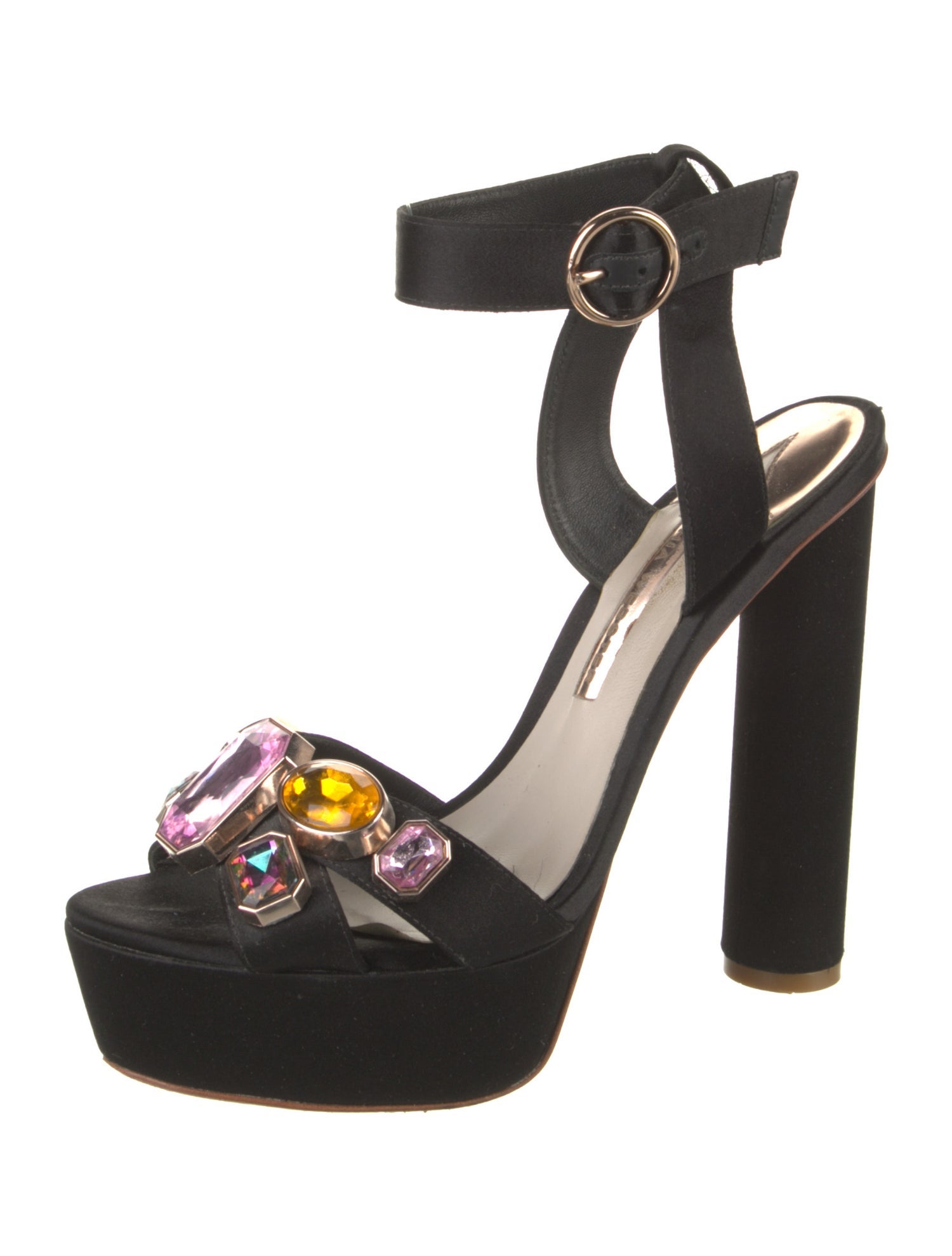 Sophia Webster Satin Crystal Embellishments Sandals